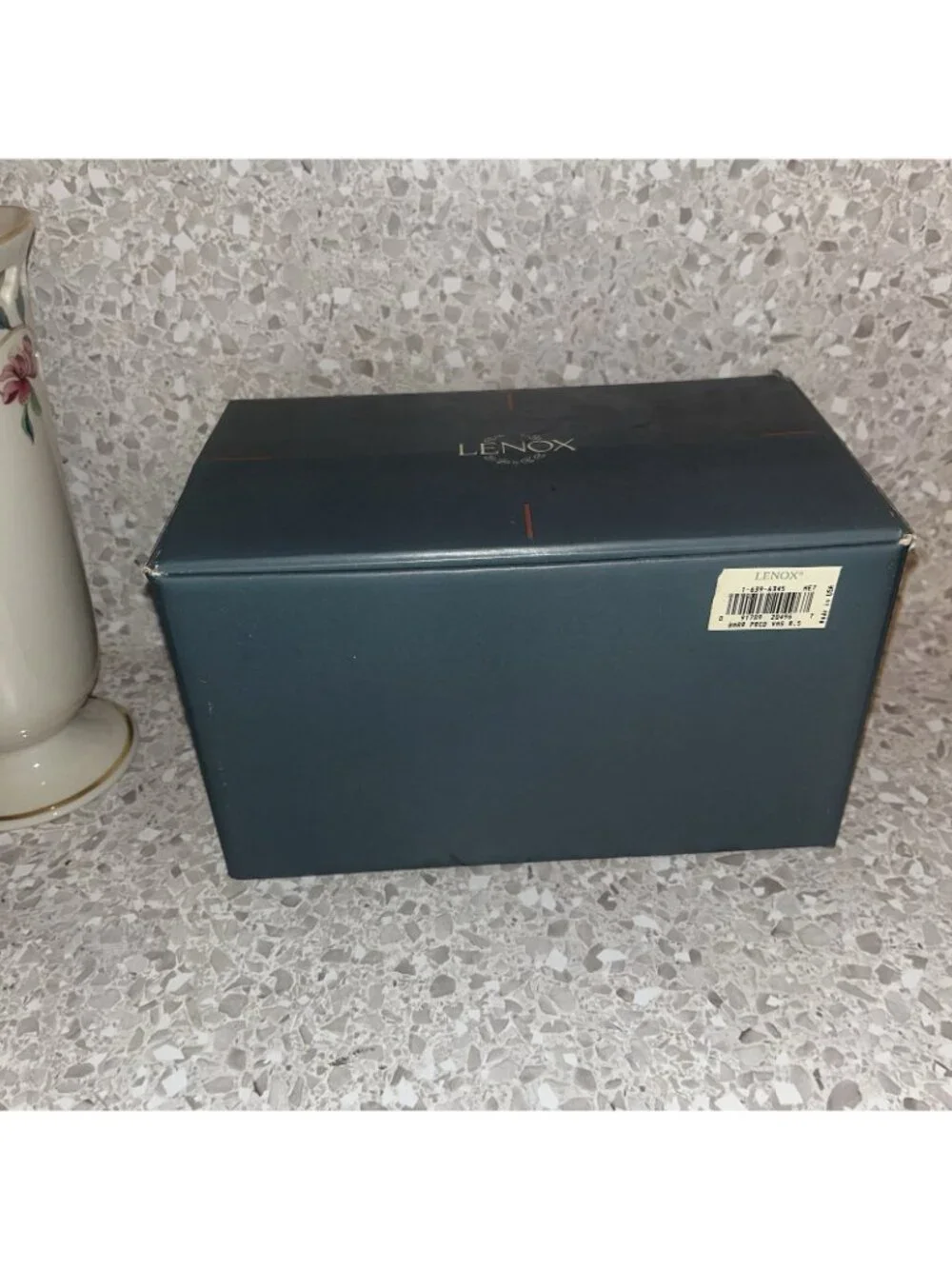 Lenox Barrington Collection Vase Ivory Pink Floral Pierced Lattice Gold Trim